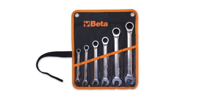 Ratcheting Combination Spanner Wrench Set in Wallet 8mm - 19mm - Beta Tools 141/B9 - Image 2
