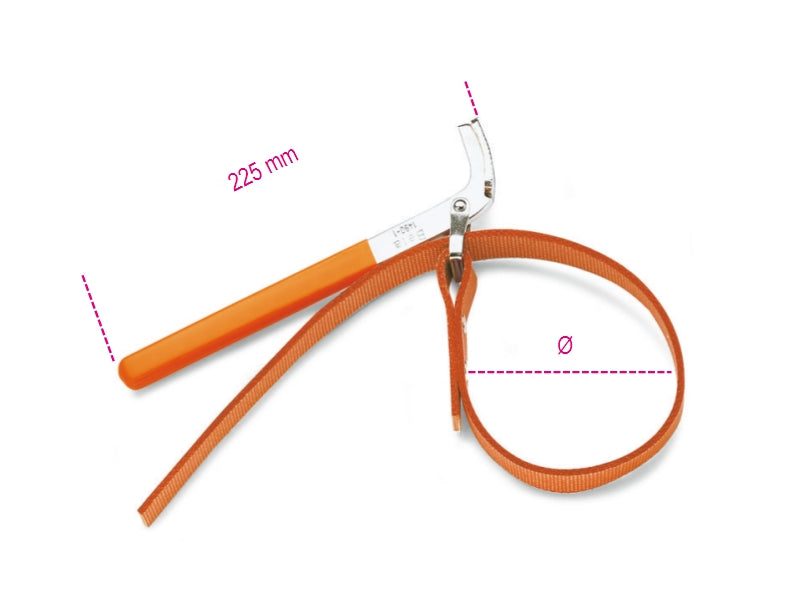 Strap Wrench for Oil Filters Up to 160mm - Beta Tools 1490/1 - Image 1