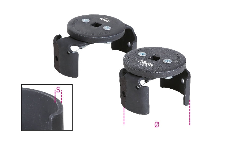 Self-Locking Oil Filter Wrench Left-Hand 60-80mm - Beta Tools 1493X/1 - Image 3