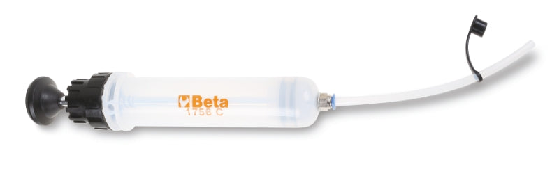 Suction Gun 200ml Polypropylene for Brake Fluid and High-Density Oils - Beta Tools 1756C - Image 1