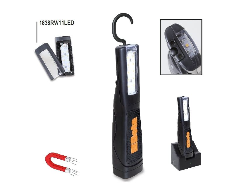 Rechargeable Inspection Lamp Ultra-High Brightness LEDs 320 Lumens - Beta Tools 1838/11LED - Image 2