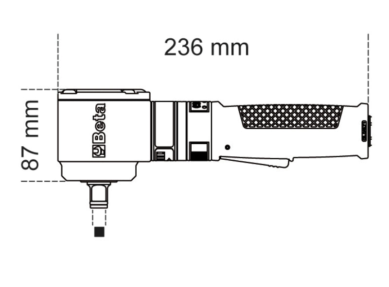 Compact Reversible Impact Wrench 1/2" Lightweight - Beta Tools 1927G - Image 2