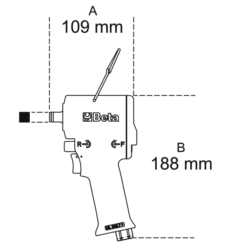 Compact Reversible Impact Wrench 1/2" - Beta Tools 1927XM - Image 4