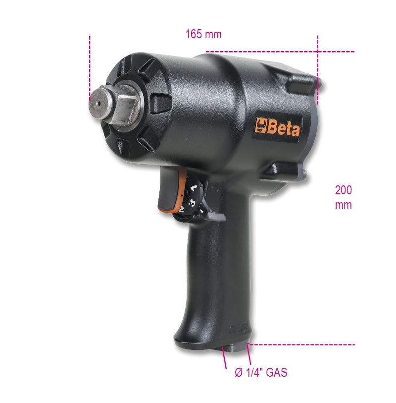Compact Reversible Impact Wrench 3/4" 1600 Nm - Beta Tools 1928XM - Image 2