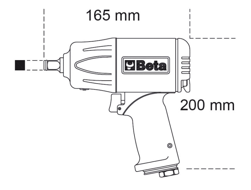 Compact Reversible Impact Wrench 3/4" 1600 Nm - Beta Tools 1928XM - Image 3