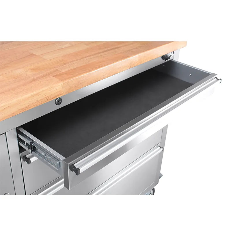 55" Brushed Stainless Steel 10-Drawer Tool Chest