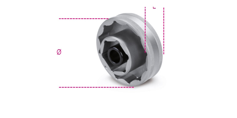 Bi-Hex Socket for Wheel Hub Nuts 55mm - Beta Tools 3075B 55 - Image 1
