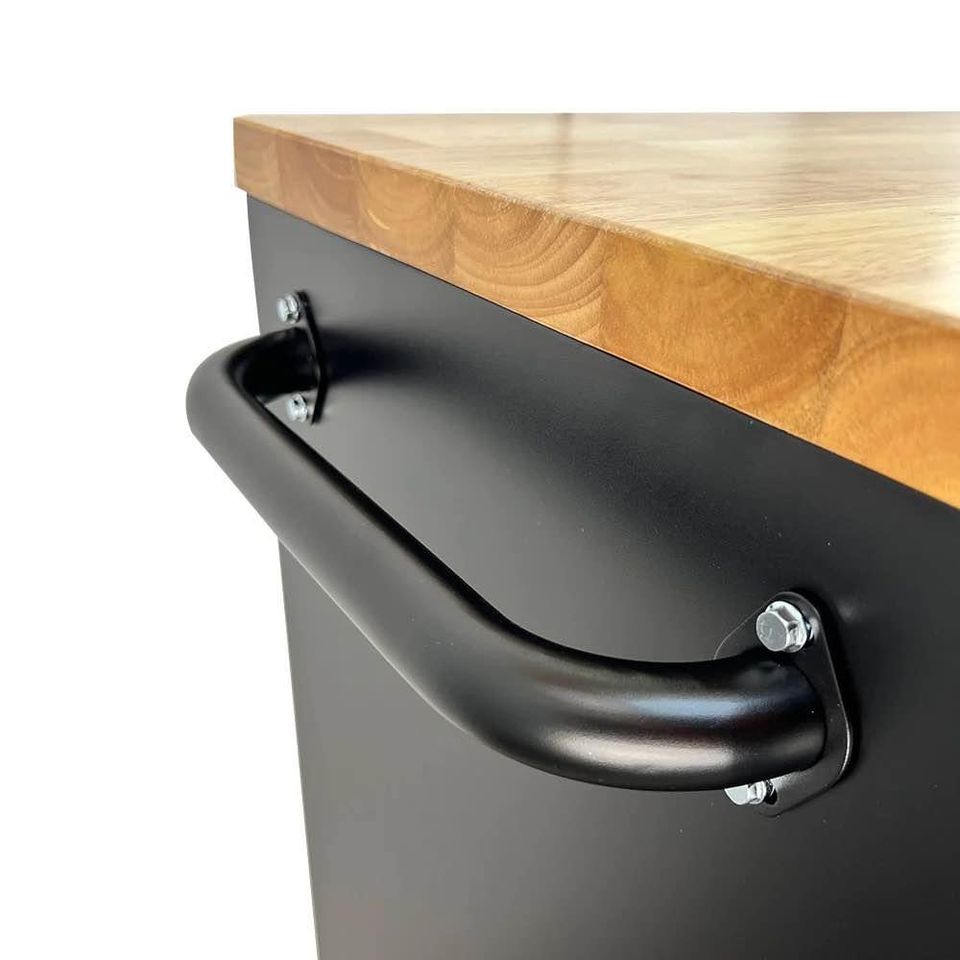 72" Matte Black Powder-Coated Steel 15-Drawer Tool Chest