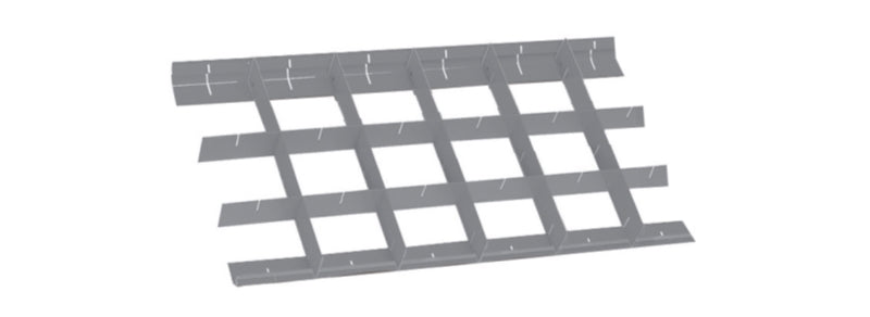 Crossed Partitions for RSC22, RSC23, RSC23C, C27S Drawers 588x277mm 70mm Height - Beta Tools 8889C1/7 - Image 1