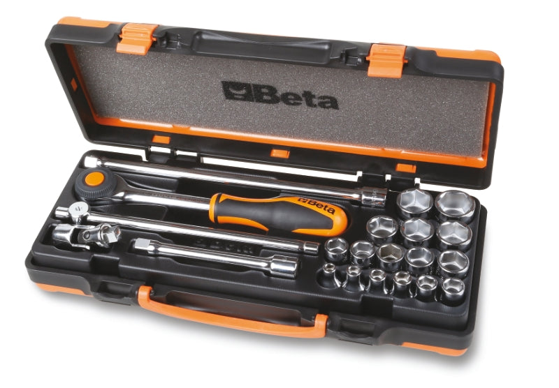 Hexagon Socket and Accessory Set in Metal Case 16 Sockets 5 Accessories - Beta Tools 910A/C16HR - Image 2