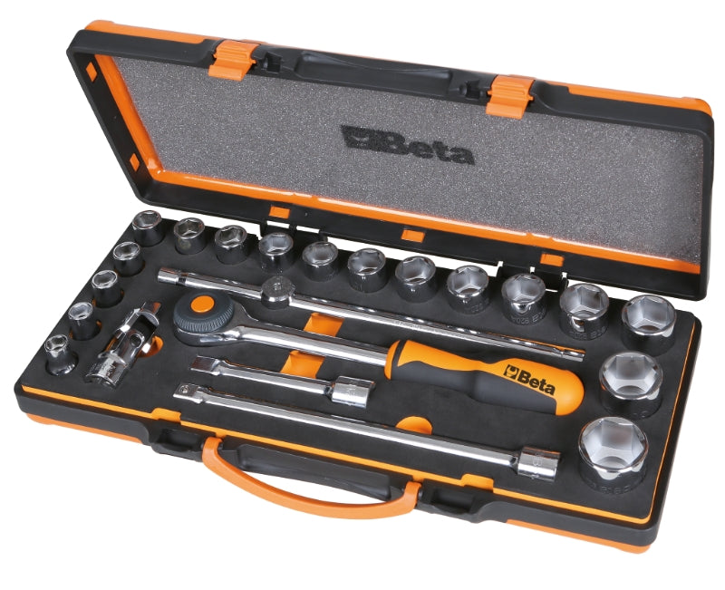 Hexagon Socket and Accessory Set in Foam Tray with Metal Case - Beta Tools 920A/C17MR - Image 1