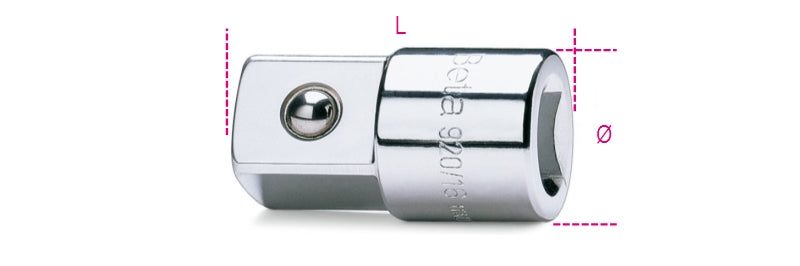 Adaptor 1/2" Female to 3/4" Male Drives 46mm - Beta Tools 920/16 - Image 1