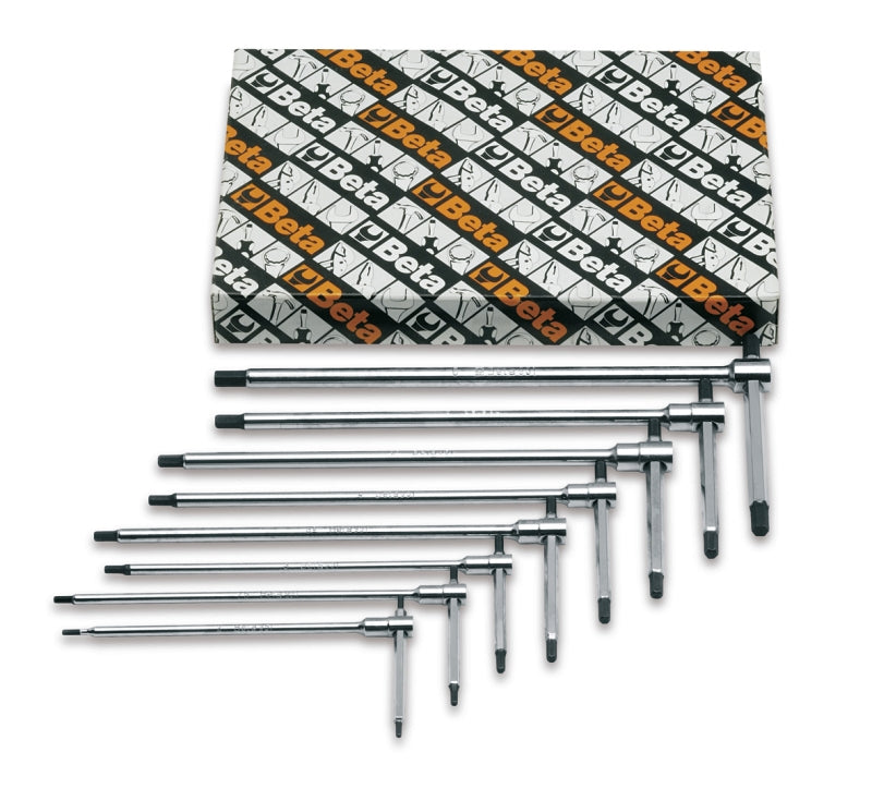 Set of 8 T-Handle Wrenches with Three Hexagon Male Ends 2mm - 6mm - Beta Tools 951/S8 - Image 1