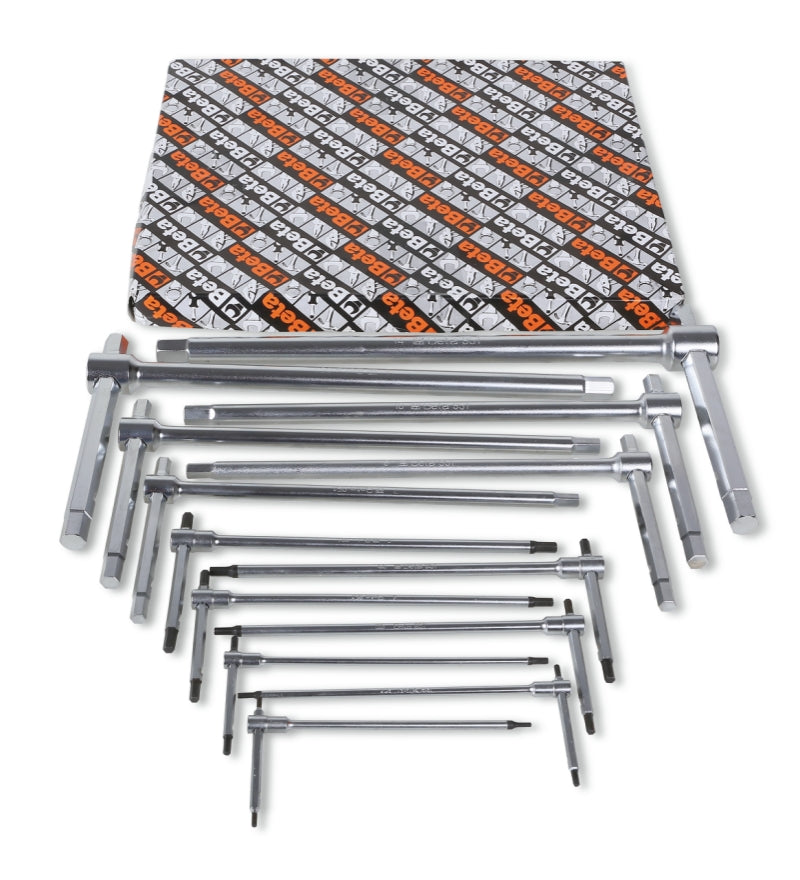 Set of 14 T-Handle Wrenches with Three Hexagon Male Ends 2mm - 14mm - Beta Tools 951/S14 - Image 1