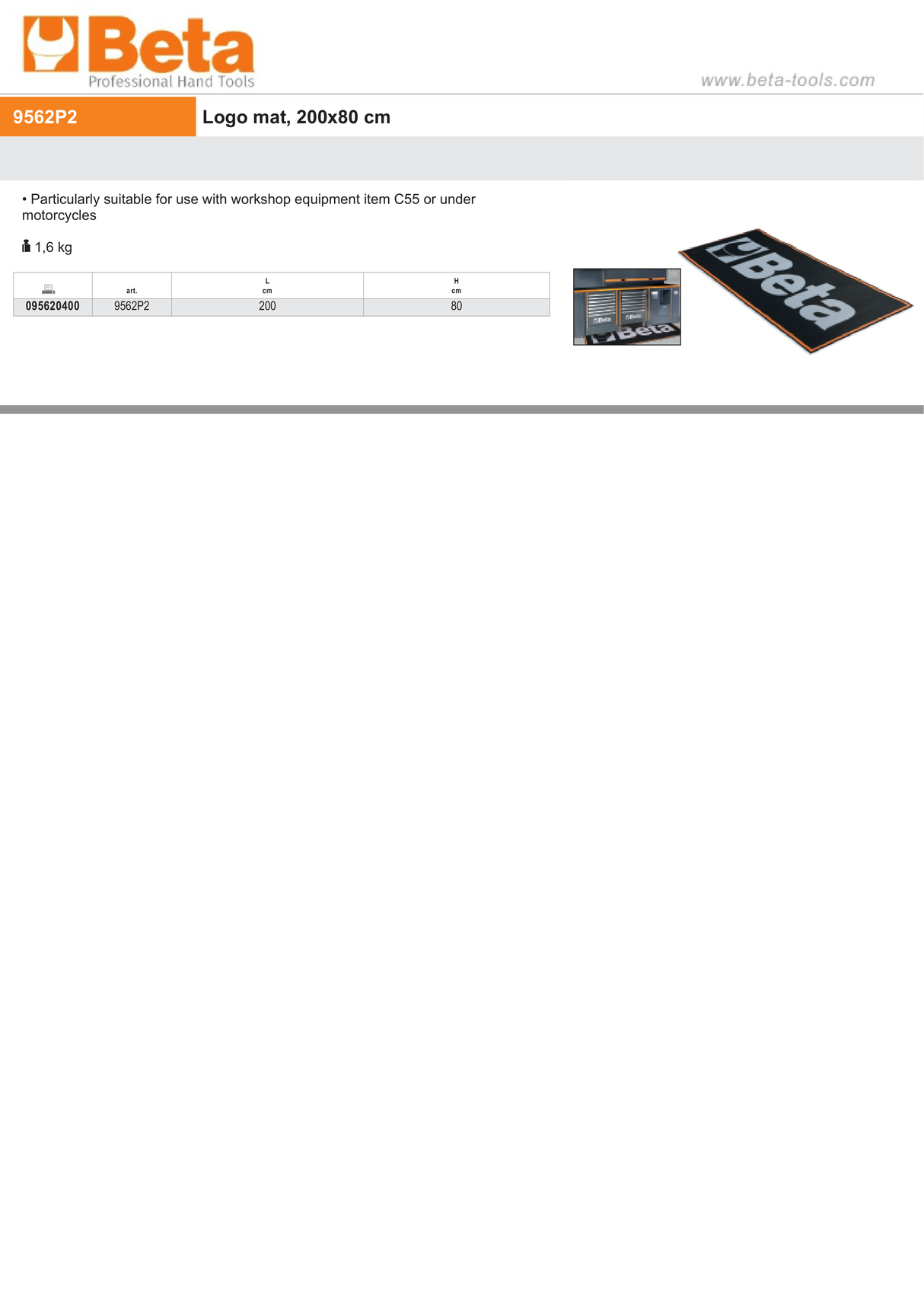 Logo Pit Mat 200x80 cm - BETACollection 9562P2 - Image 2