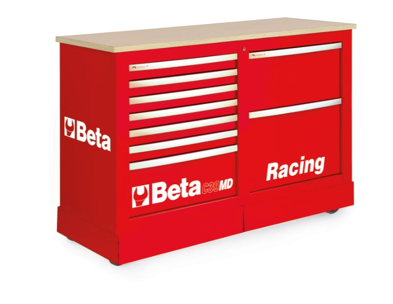 Special Mobile Roller Cabinet Racing MD Type with 7-Drawer and 2-Drawer Modules - Beta Tools C39MD-O - Image 2
