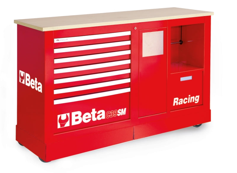 Special Mobile Roller Cabinet Racing SM Type with 7-Drawer Module and Service Module - Beta Tools C39SM-O - Image 2