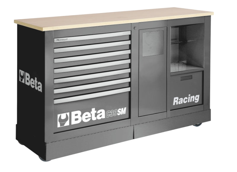Special Mobile Roller Cabinet Racing SM Type with 7-Drawer Module and Service Module - Beta Tools C39SM-R - Image 3