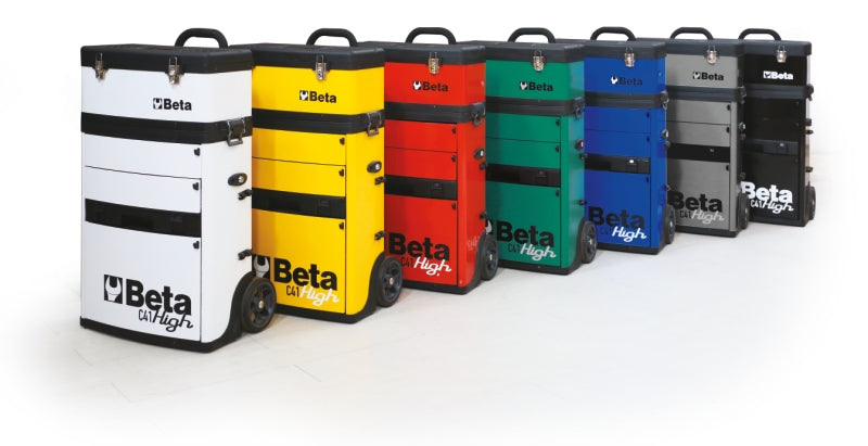 Two-Module Tool Trolley with Detachable Tool Box, Drawers, and Pull-Out Case - Beta Tools C41H-O - Image 2