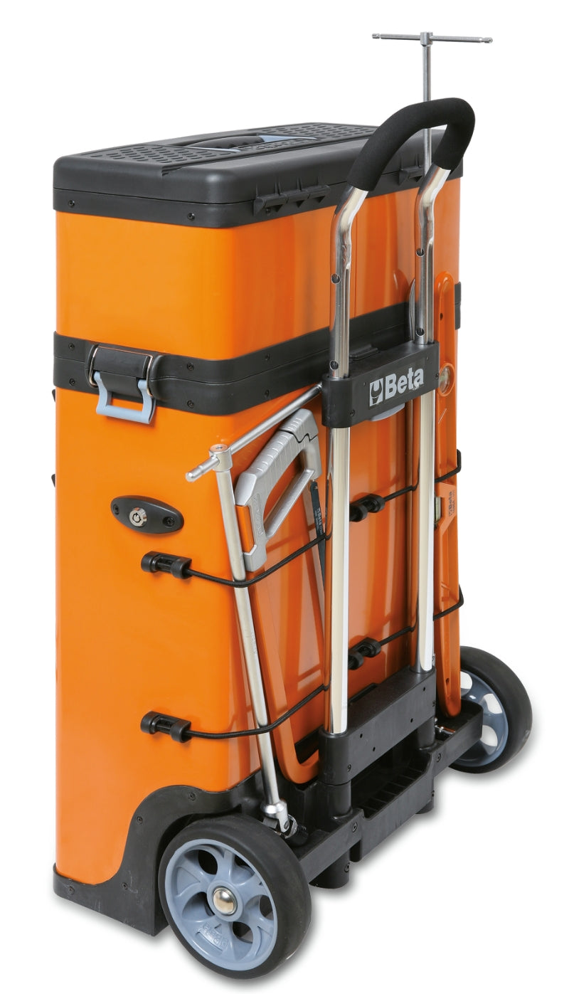 Two-Module Tool Trolley with Detachable Tool Box, Drawers, and Pull-Out Case - Beta Tools C41H-O - Image 4