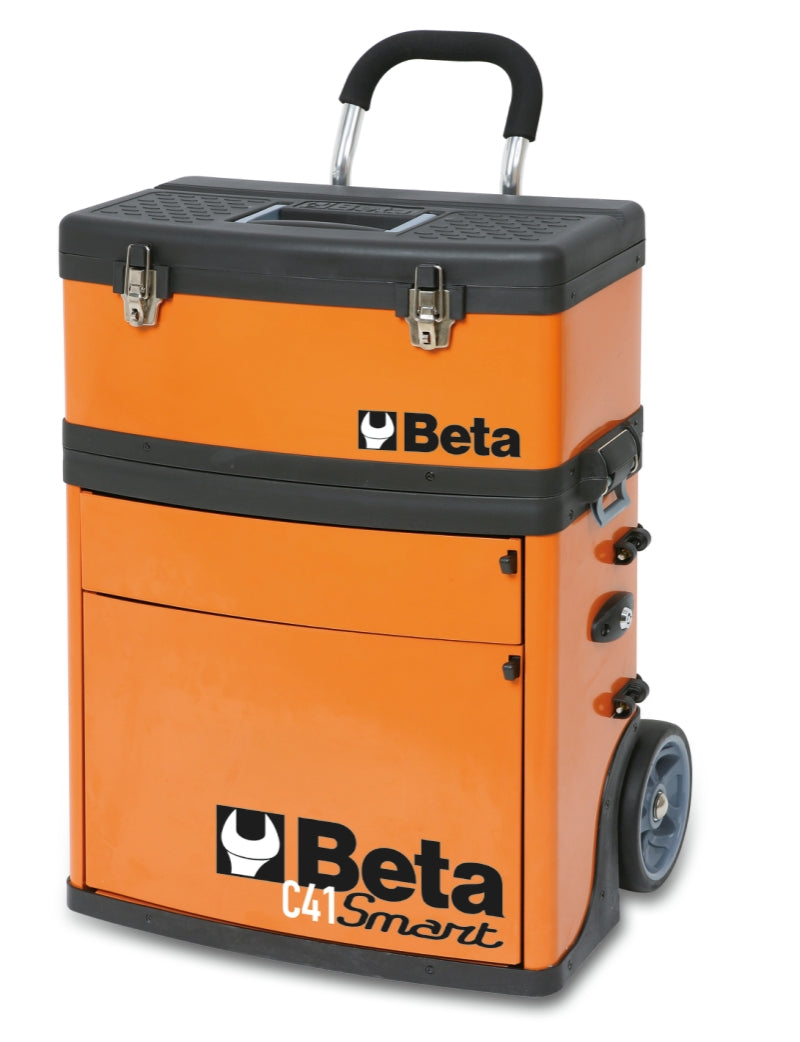 Two-Module Tool Trolley with Detachable Tool Box and Drawers - Beta Tools C41S - Image 1
