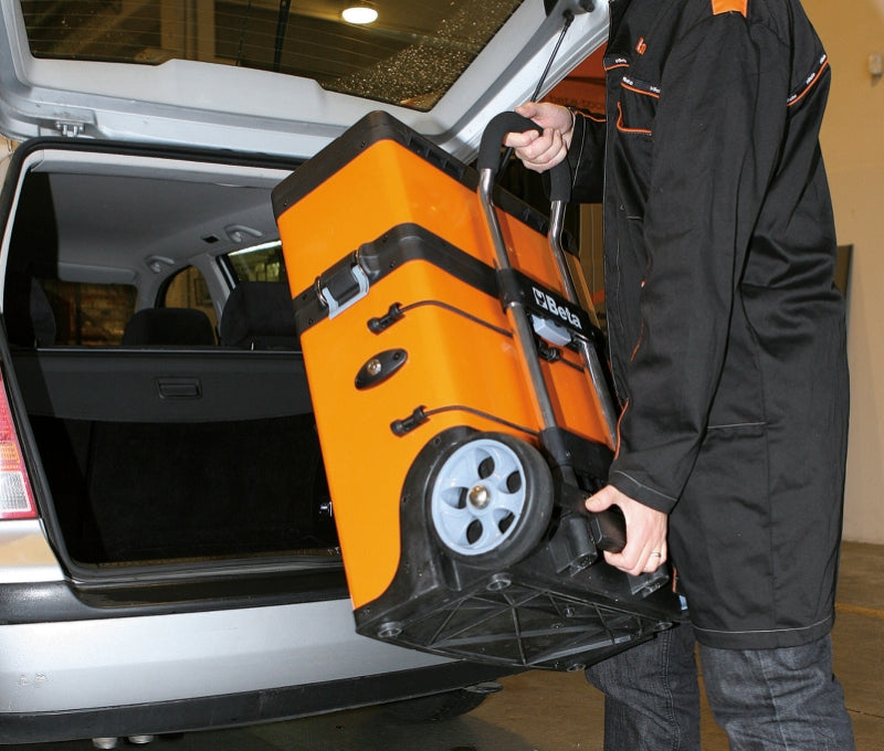 Two-Module Tool Trolley with Detachable Tool Box and Drawers - Beta Tools C41S - Image 2