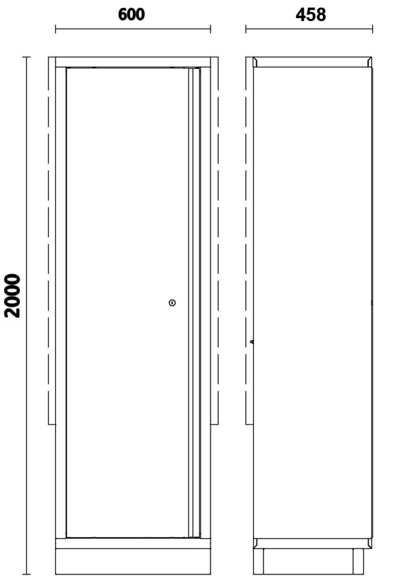 Single-Door Tool Cabinet with Adjustable Shelves and Lock for Workshop - BetaC45PRO C45PRO AS1 - Image 2