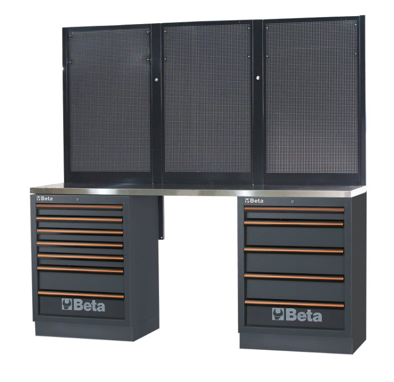 Workbenches with Stainless Steel Worktop, Drawers, and Tool Panels - BetaC45PRO C45PRO BPX-2,0 - Image 1