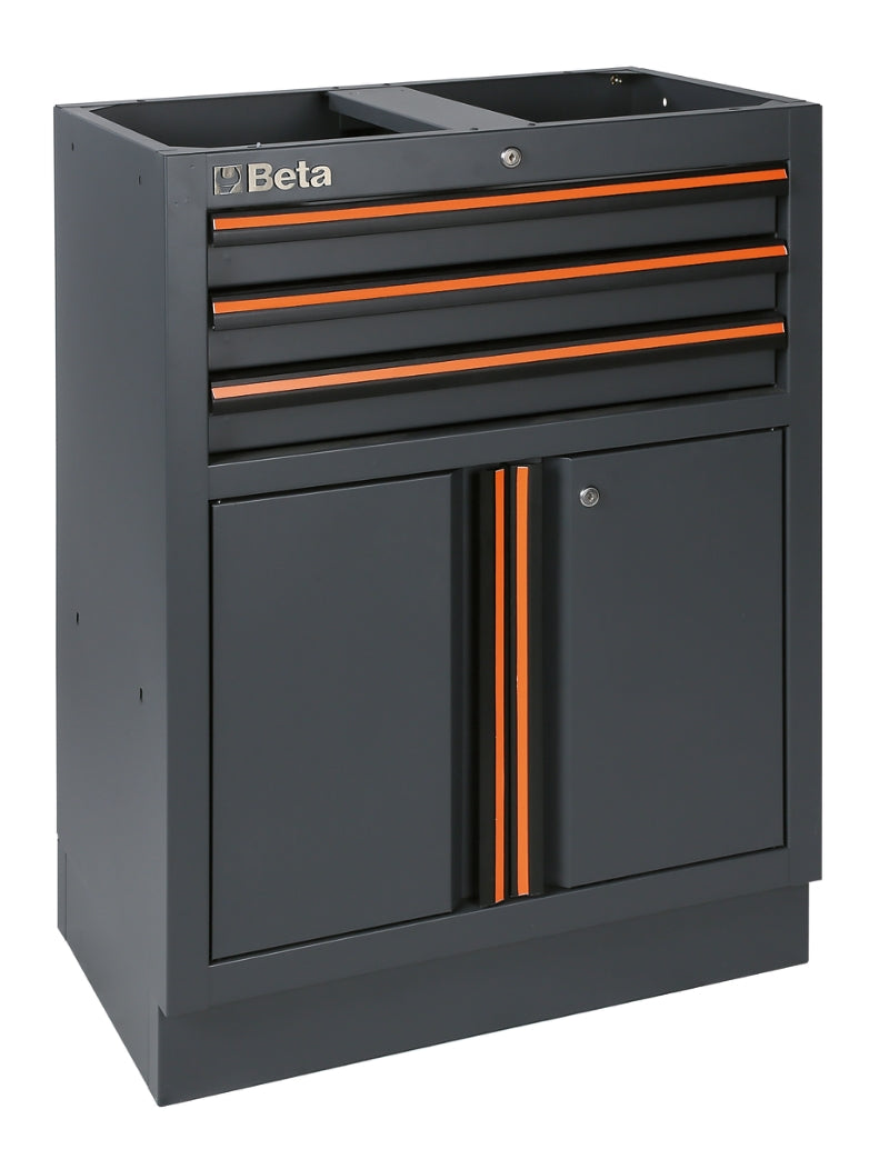 Fixed Module with 3 Drawers and 2 Doors for Workshop - BetaC45PRO C45PRO M3A - Image 1