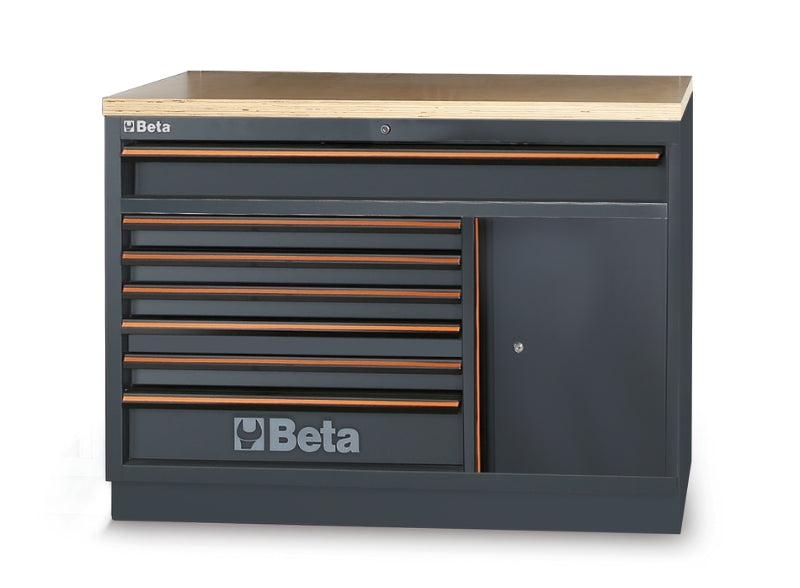 Fixed Module with 7 Drawers and Storage Compartment for Workbench - BetaC45PRO C45PRO M7A/W - Image 1
