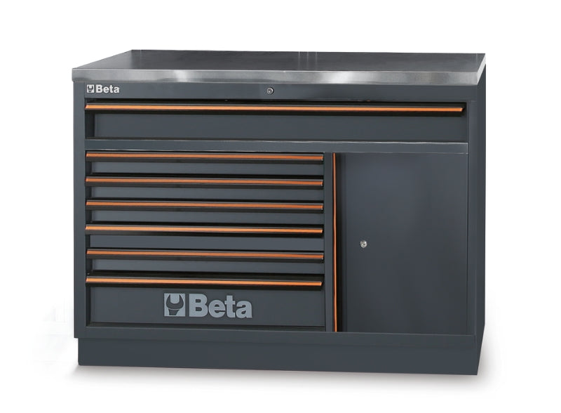 Fixed Module with 7 Drawers and Storage Compartment for Workbench - BetaC45PRO C45PRO M7A/X - Image 1