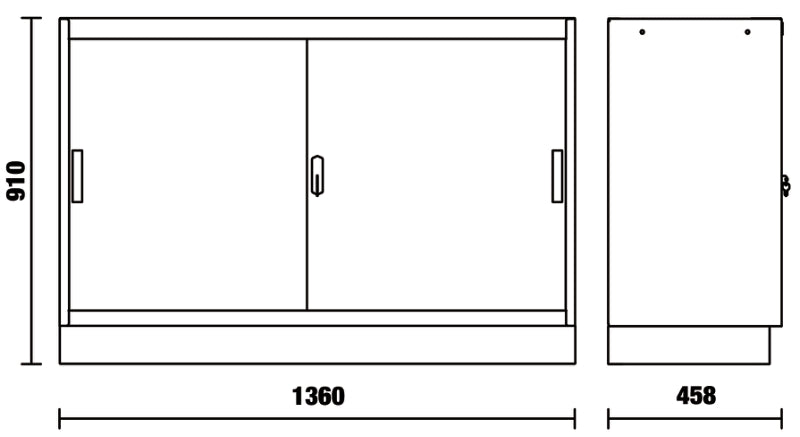 Fixed Module with 2 Doors and Adjustable Shelf for Workshop - BetaC45PRO C45PRO MAL - Image 6