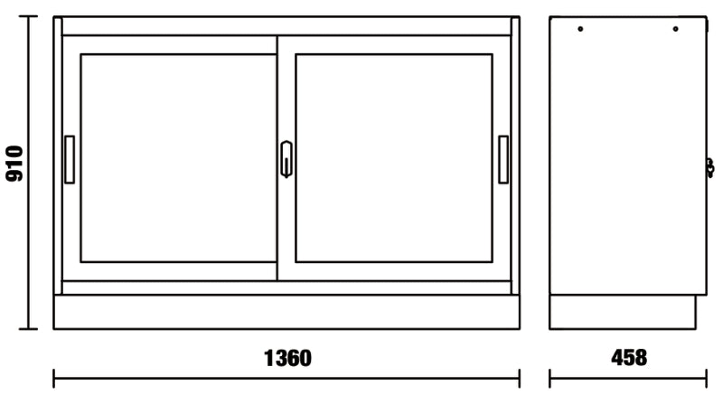 Fixed Module with Clear Polycarbonate Doors and Adjustable Shelf for Workshop - BetaC45PRO C45PRO MAT - Image 5