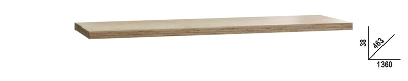 Multi-Ply Wood Worktop 1360x463x38mm for Workbench - BetaC45PRO C45PW/2-1,3MT - Image 1