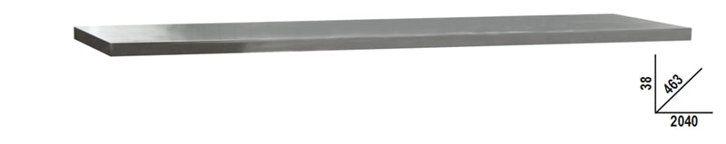 Stainless Steel Coated MDF Worktop 2040x463x38mm for Workbench - BetaC45PRO C45PX/3-2,0MT - Image 1
