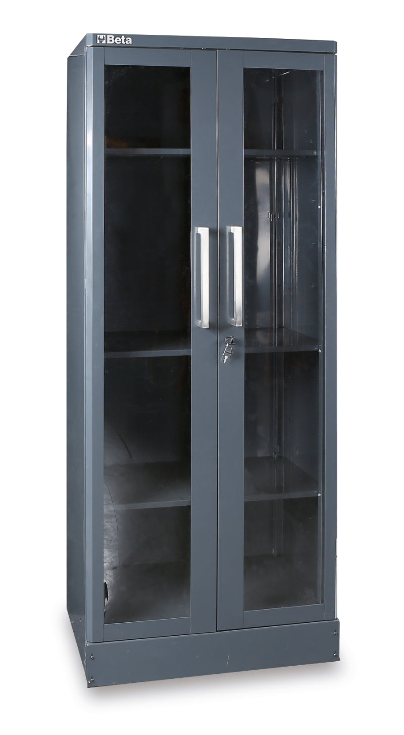 Tool Cabinet with Two Clear Polycarbonate Doors, 1798x797x403mm, Adjustable Shelves, Lockable - BetaRSC55 C55AT2 - Image 1
