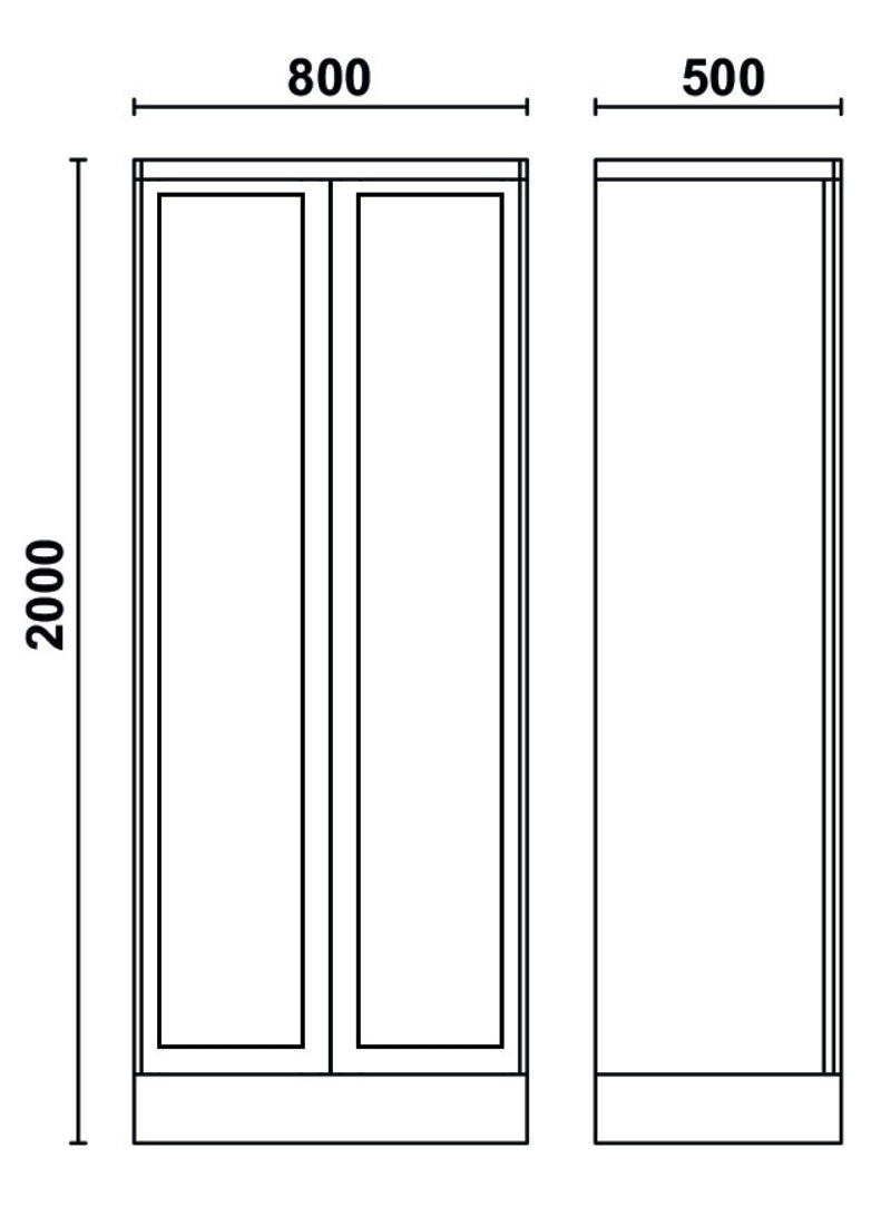 Tool Cabinet with Two Clear Polycarbonate Doors, 1798x797x403mm, Adjustable Shelves, Lockable - BetaRSC55 C55AT2 - Image 2