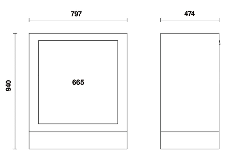 Fixed Sorted Waste Collection Module with Pull-Out Compartment, 588x465mm, Includes 2 Interior Containers - BetaRSC55 C55 CS - Image 3
