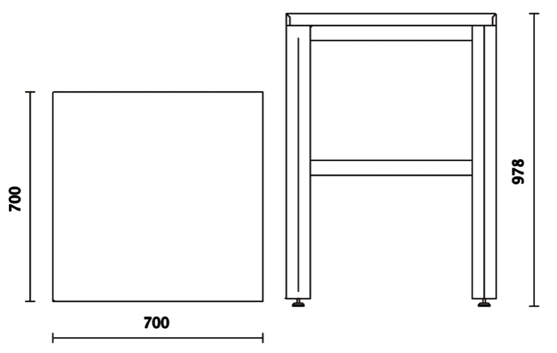 Corner Worktop, 700x700mm, PVC Coated, Hydrocarbon Resistant - BetaRSC55 C55KAI-G - Image 3