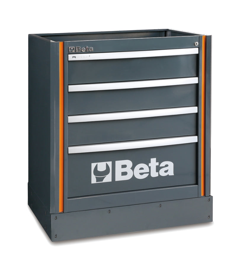 Fixed Module with 4 Drawers, Ball Bearing Slides, Central Lock, 588x367mm Drawers - BetaRSC55 C55M4 - Image 1