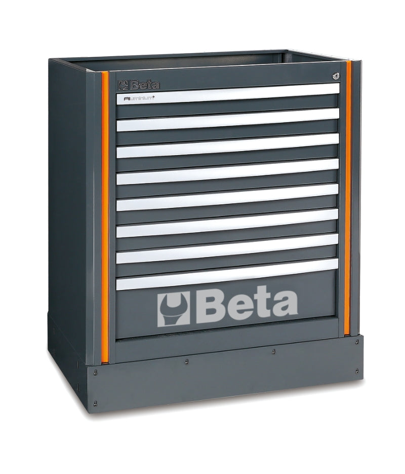 Fixed Module with 8 Drawers, Ball Bearing Slides, Central Lock, 588x367mm Drawers - BetaRSC55 C55M8 - Image 1