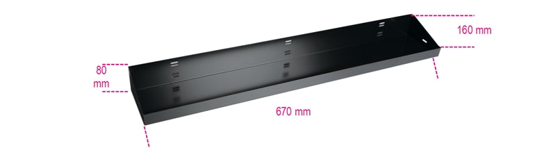 Steel Corner Wall Shelves, 700x160x80mm - BetaRSC55 C55MP - Image 1