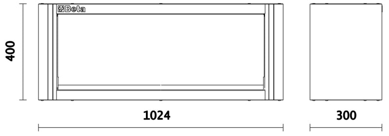 Suspended Cabinet with Gas Springs, 1024x400x300mm - BetaRSC55 C55PM - Image 2