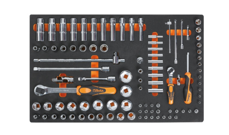 Soft Thermoformed Tray with Tool Assortment, Drawer Size 98 - Beta Tools M100 - Image 1