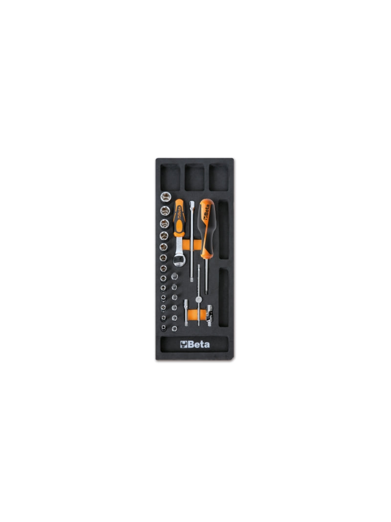 Soft Thermoformed Tray with Tool Assortment, Drawer Size 25 - Beta Tools M91 - Image 1