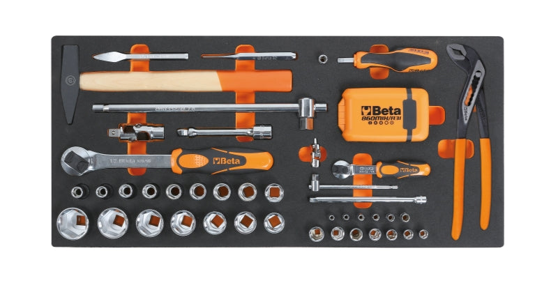 Soft Thermoformed Tray with Tool Assortment - Beta Tools MC20 - Image 1