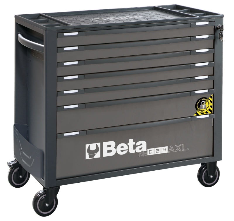 Mobile Roller Cab 7 Drawers Anti-Tilt System Long Model 1000kg Capacity - Beta Tools RSC24AXL/7-R - Image 2