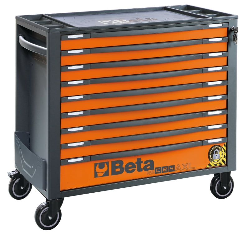 Mobile Roller Cab 9 Drawers Anti-Tilt System Long Model 1000kg Capacity - Beta Tools RSC24AXL/9-R - Image 1
