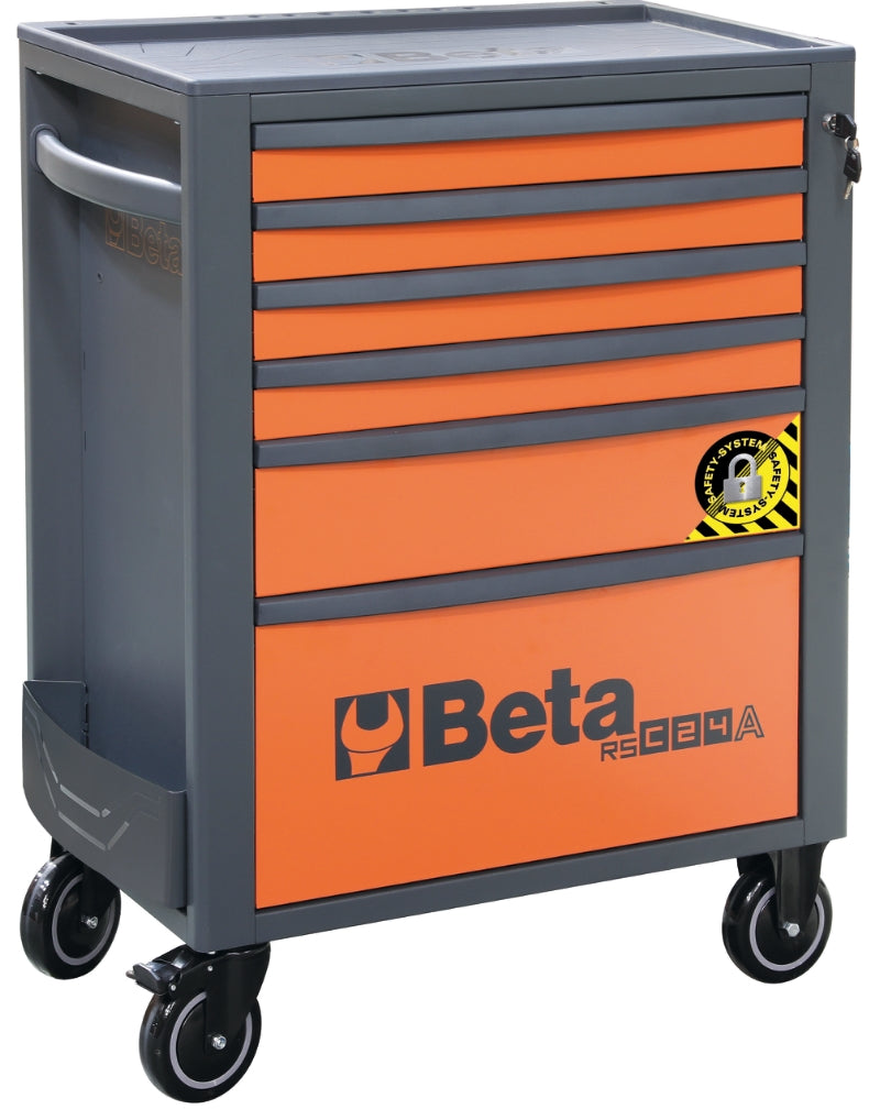 Mobile Roller Cab 6 Drawers Anti-Tilt System Reinforced Worktop 800kg Capacity - Beta Tools RSC24A/6-O - Image 1