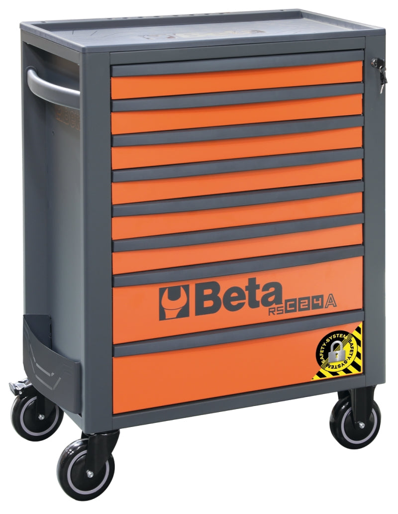 Mobile Roller Cab 8 Drawers Anti-Tilt System Reinforced Worktop 800kg Capacity - Beta Tools RSC24A/8-O - Image 1